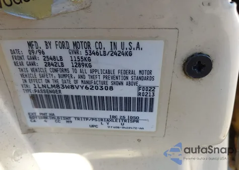 1997 Lincoln Town Car Cartier from USA, damaged, VIN 1LNLM83W8VY620308